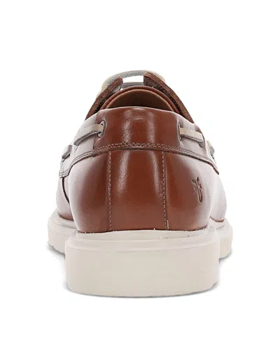 Frye Men's Connor Leather Boat Shoes In Red