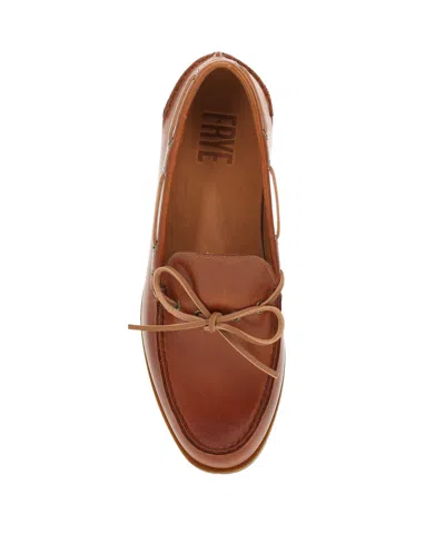 Frye Men's Mason Leather Boat Shoes In Brown