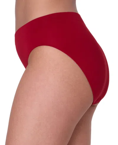 Bali One Smooth U All-over Smoothing Hi Cut Brief Underwear 2362 In Red