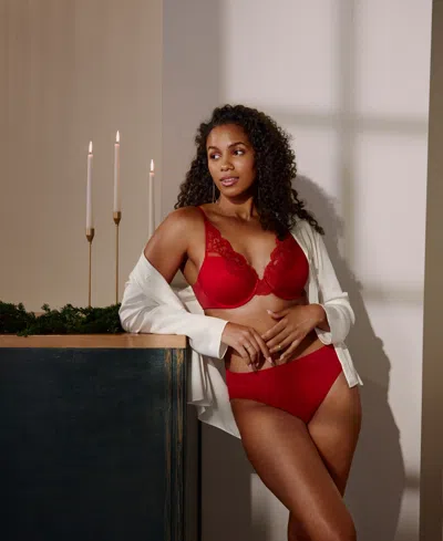 Bali One Smooth U All-over Smoothing Hi Cut Brief Underwear 2362 In Red