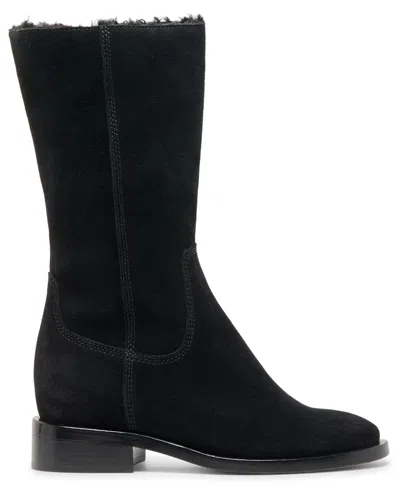 Dolce Vita Women's Kedra H2o Slip On Cozy Tall Cold Weather Boots In Black