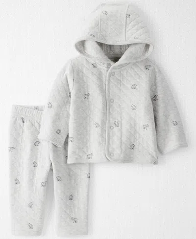 Carter's Little Planet By  Baby Boys Or Baby Girls 2-piece Cardigan And Pants Set In Neutral