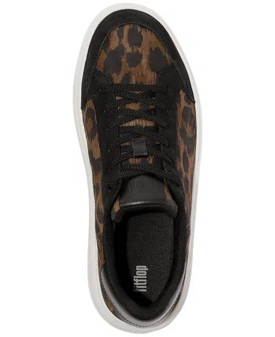 Fitflop Women's Rtg Leopard Suede Sneakers In Brown