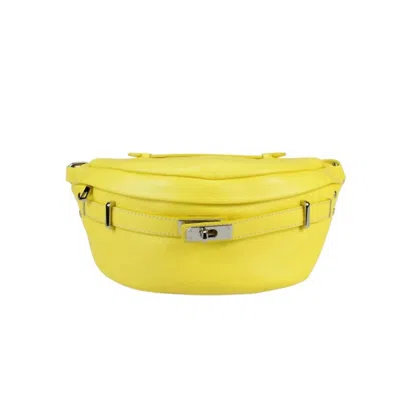 Two Amicis Hands Free Kelly Belt Bag In Yellow In Yellow