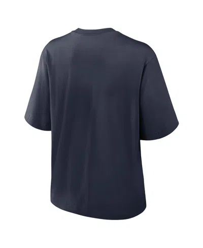 Nike Navy Chicago Bears Essential Script Relaxed Boxy T-shirt In Blue