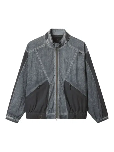 拼接拉链防风衣