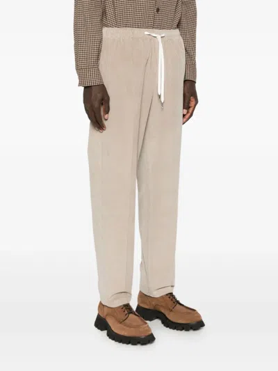 抽绳腰边灯芯绒长裤