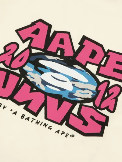 Aape By A Bathing Ape Graphic-print Long-sleeved Sweatshirt In Neutral