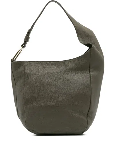 Pre-owned Gucci 2016-2025 Leather Greenwich Hobo Bag In Gray