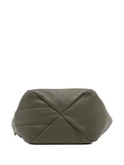 Pre-owned Gucci 2016-2025 Leather Greenwich Hobo Bag In Gray