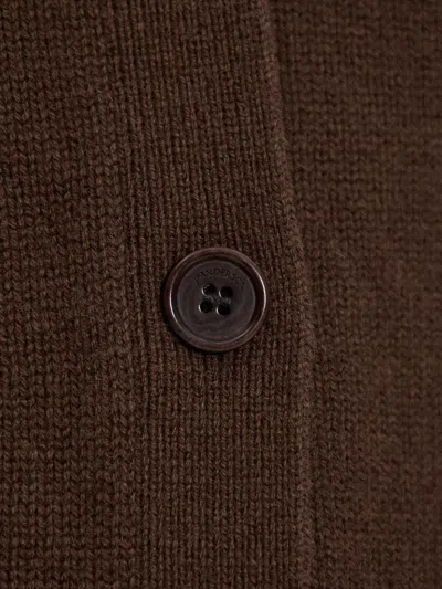 Jw Anderson Button-front Wool Cardigan In Brown