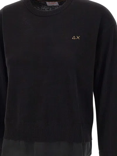Sun 68 Logo Sweater In Black