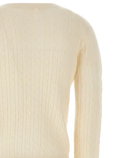 粗绞花针织开衫