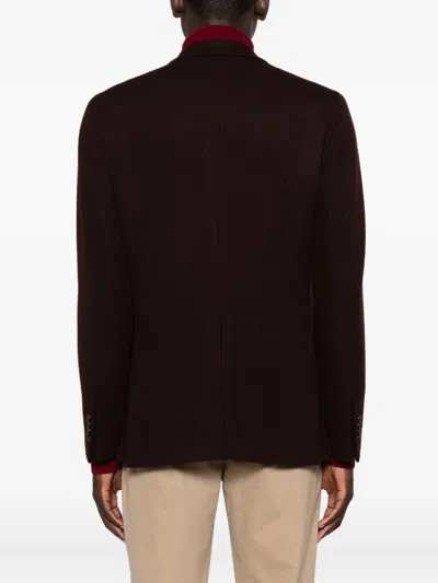 Tagliatore Double-breasted Blazer In Red