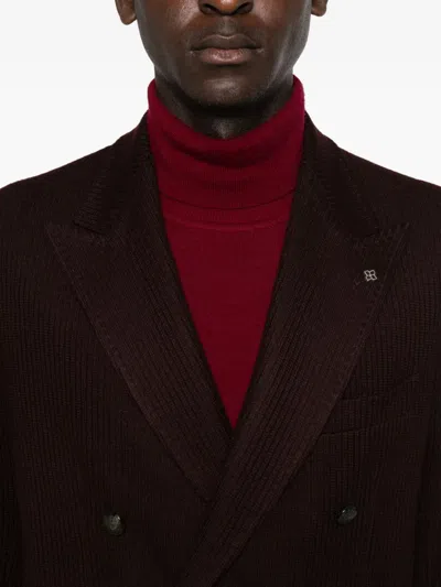 Tagliatore Double-breasted Blazer In Red