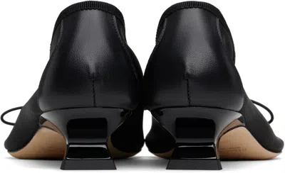 Simone Rocha Mesh Ballerina Low Heels In Black