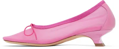 Simone Rocha Pink Mesh Ballerina Heels In Pink