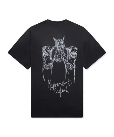 Represent Hand Drawn Thoroughbred T-shirt In Black