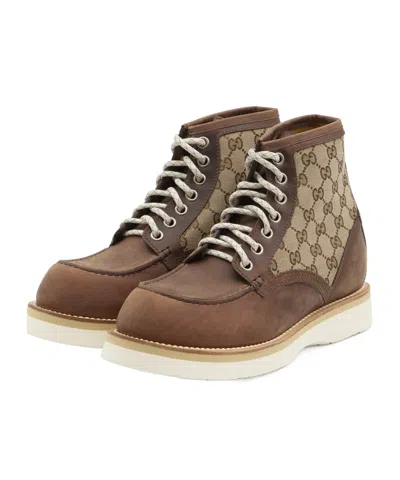 Gucci High-top Round Toe Bootie With Contrast Sole In Multi