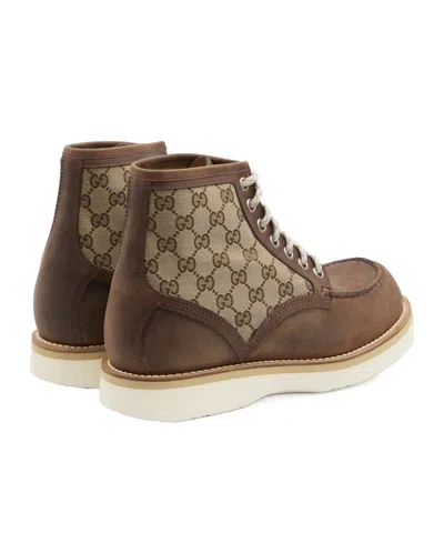 Gucci High-top Round Toe Bootie With Contrast Sole In Multi