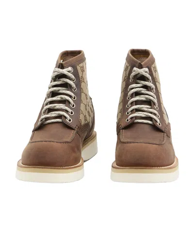 Gucci High-top Round Toe Bootie With Contrast Sole In Multi