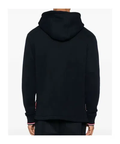 Thom Browne Oversized Hoodie Pullover With Rwb Tipping Stripe In Chunk In Black