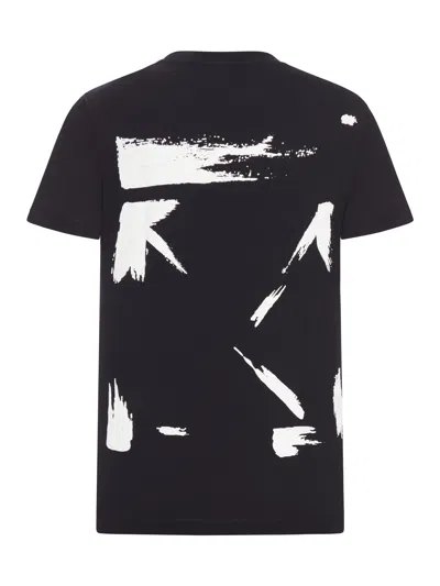 Off-white Graphic Brush Arrow Print T-shirt And Vest In Black