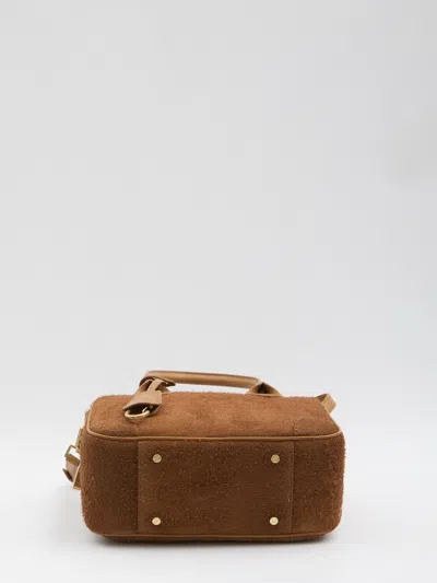 Golden Goose Suede Leather Bag In Leather Color In Brown