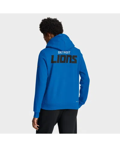 Nike Detroit Lions Sideline  Women's Dri-fit Nfl Pullover Hoodie In Blue