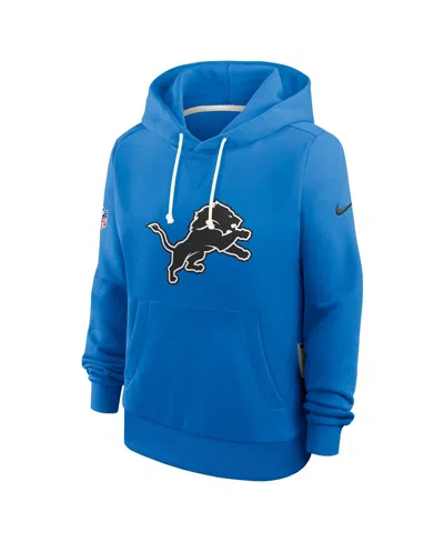 Nike Detroit Lions Sideline  Women's Dri-fit Nfl Pullover Hoodie In Blue