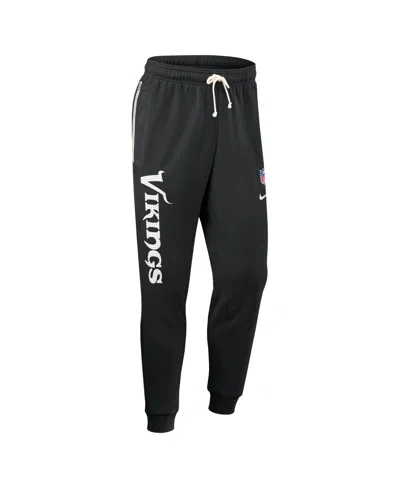 Nike Black Minnesota Vikings Sideline Standard Issue Ground Game Dri-fit Taper Pants In Black