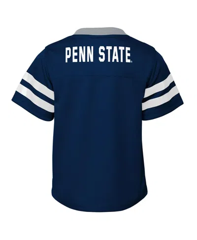 Outerstuff Toddler 2-piece Navy/gray Penn State Nittany Lions Red Zone V-neck Top And Pants Set In Blue