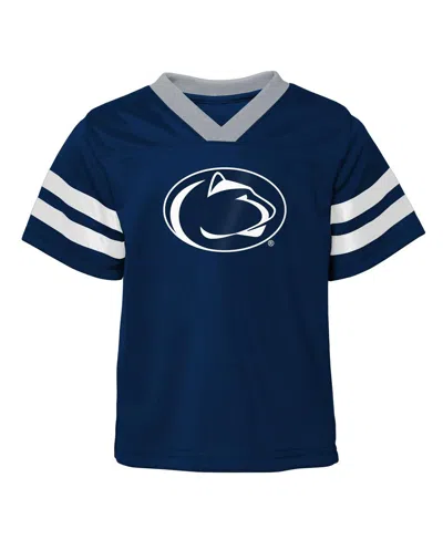 Outerstuff Toddler 2-piece Navy/gray Penn State Nittany Lions Red Zone V-neck Top And Pants Set In Blue