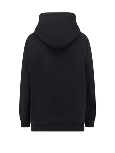 Givenchy Hooded Cotton Sweatshirt Featuring Kangaroo Pocket In Black