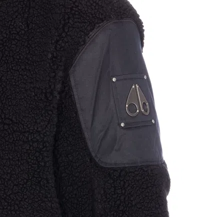 Moose Knuckles Down Jacket Frontal Zip Closure In Black
