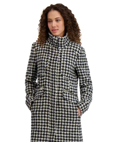 Karl Lagerfeld Women's Zip-front Boucle Coat, Created For Macy's In Multi