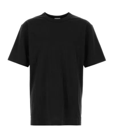 Dries Van Noten Oversized Black Cotton T-shirt In Black