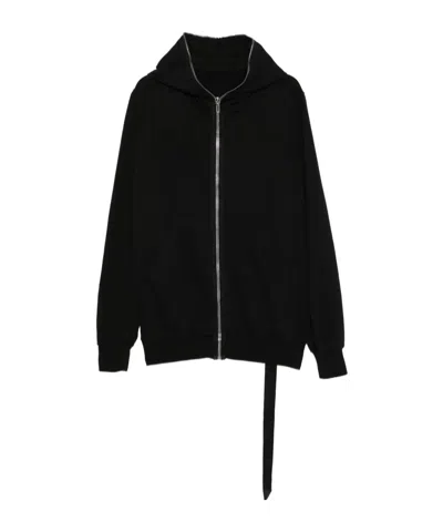 Rick Owens Drkshdw Long-sleeve Zip-up Hoodie In Black