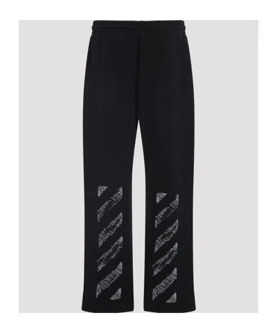 Off-white Comfortable Trousers With Side And Back Pockets In Black