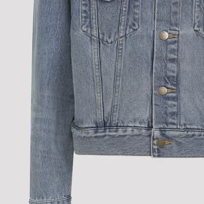 Fear Of God Light Blue Denim Jacket With Button-up Front And Vintage Finish In Blue