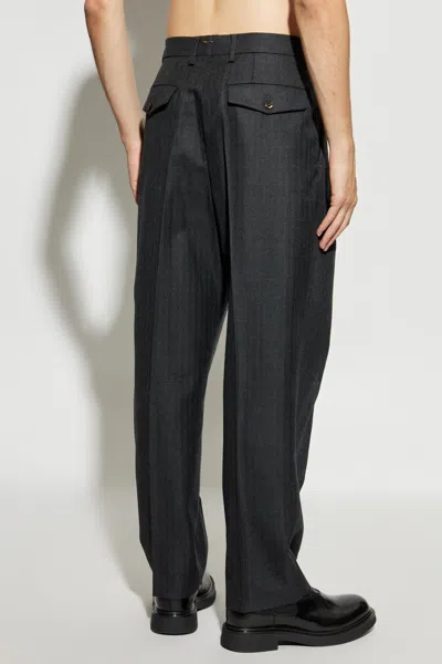 Dries Van Noten Belt Ring Casual Pants In Black
