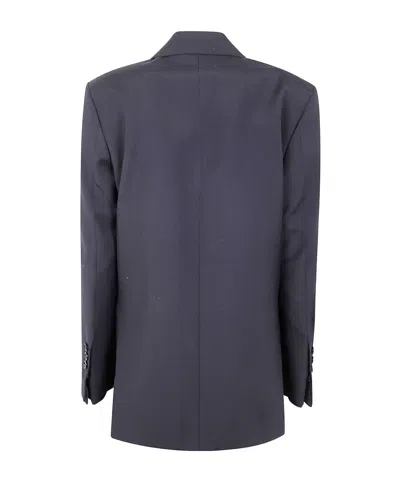 Ann Demeulemeester Single-button Tie-detail Jacket In Blue