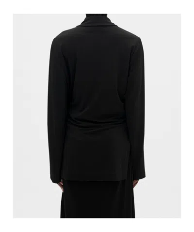 Ann Demeulemeester Olena Wrap Deconstructed Blazer In Black