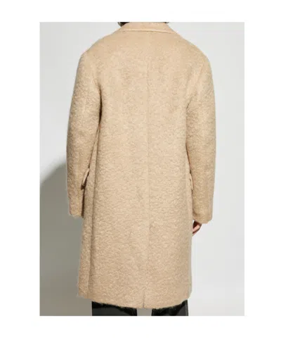 Dries Van Noten Beige Mohair Coat In Neutral