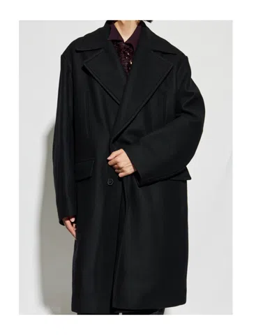 Dries Van Noten "racos" Coat In Black