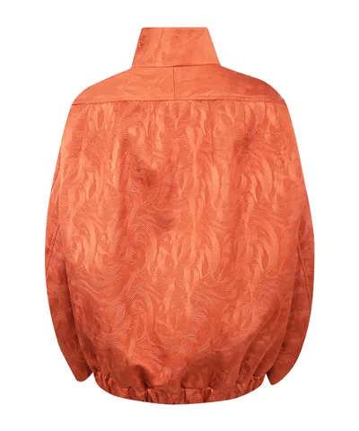 Dries Van Noten Damask Effect Jacquard Jacket In Brown