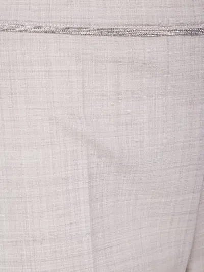 D Exterior Casual Pants With Cuffs In White