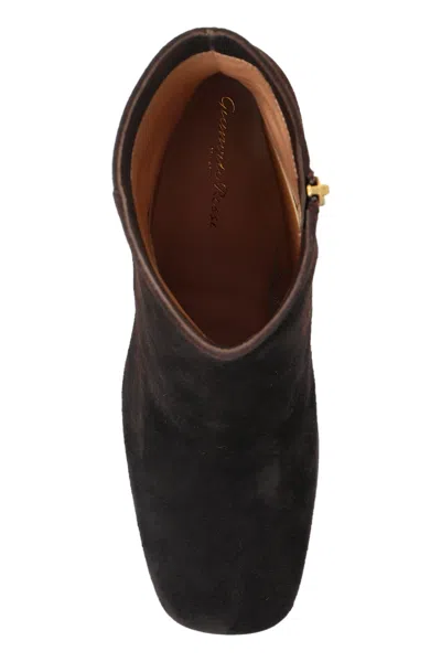Gianvito Rossi 70mm Harlem Platform Block-heel Ankle Boots In Brown