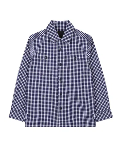 Givenchy Checked Button-up Shirt In Blue