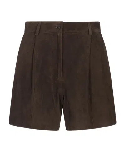 P.a.r.o.s.h Parosh Linen Shorts In Brown